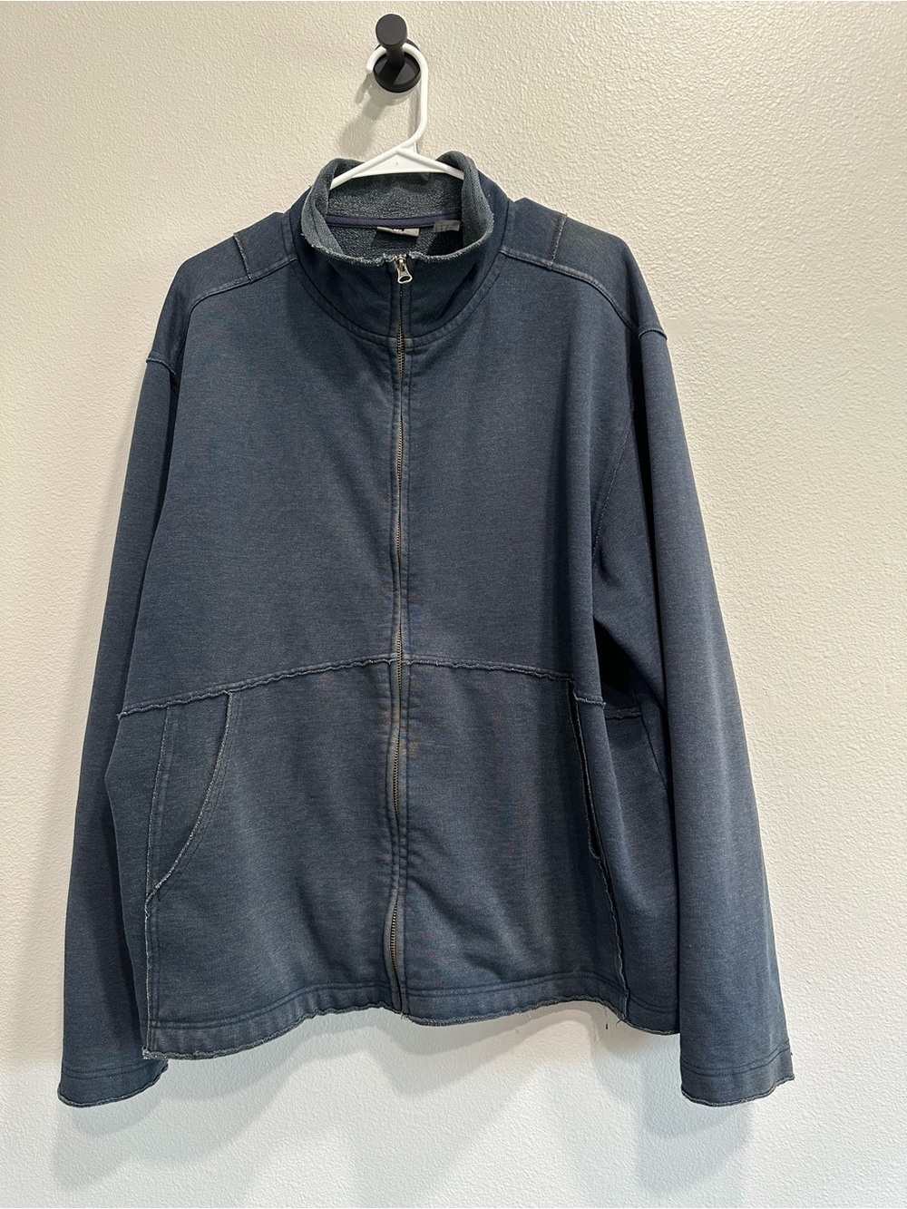VTG REI Men's Full-Zip Jacket,organic cotton/recycled polyester,navy,pockets